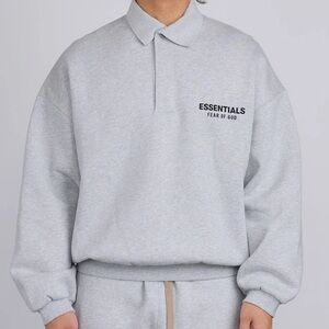 Fear of God Essentials Fleece Polo
Light Heather Gray NWT size xl